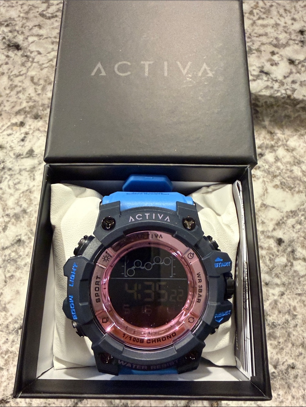 Activa X Invicta 50mm Digital Watch Blue ACW8082-011 New